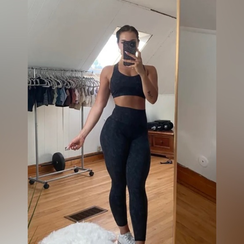 Lululemon Wunder Train Longline Bra Heritage 365 Camo Coal Size 8 C/D